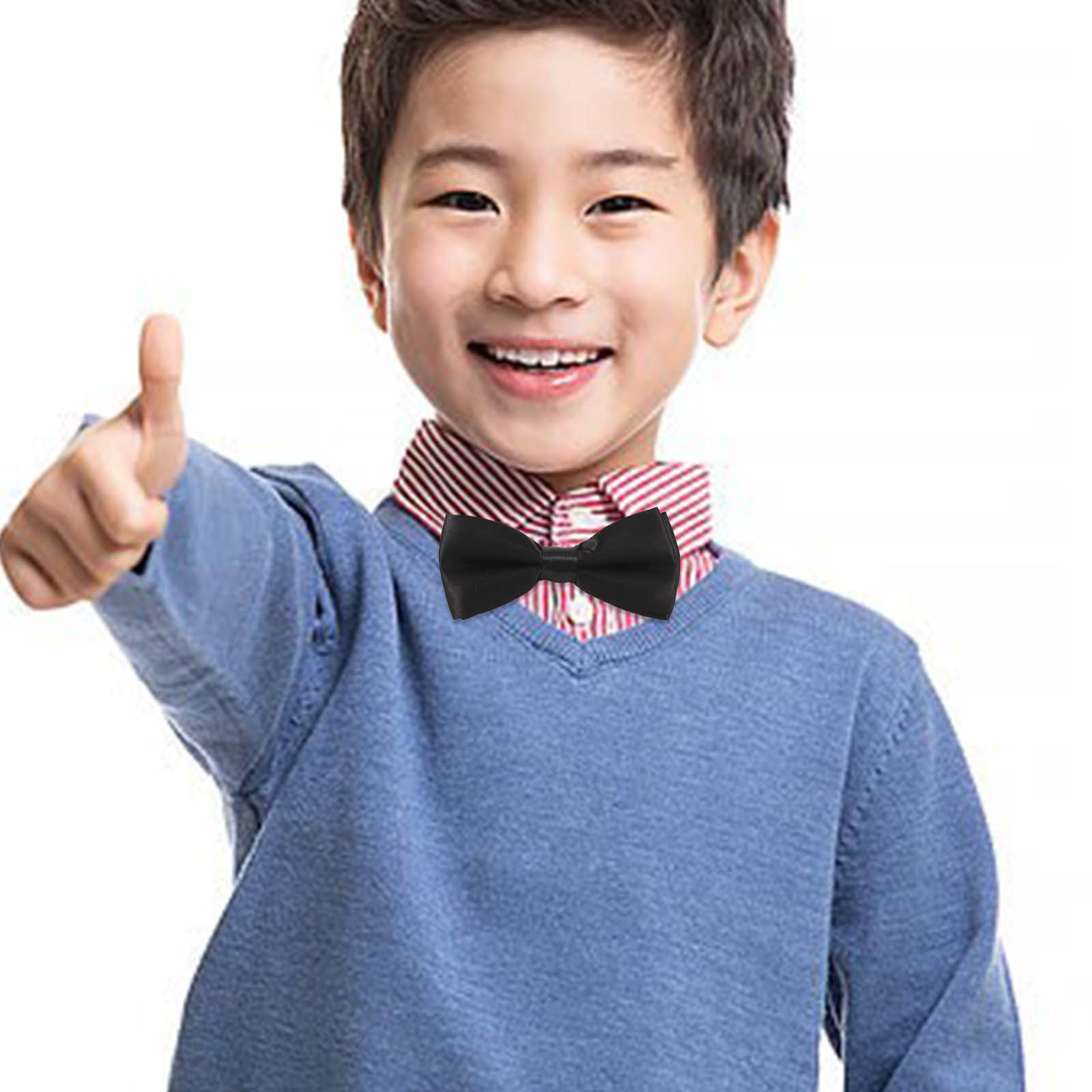 Black Adjustable Kids Bow Tie  - Bow Tie Pre Tied 评论和价格