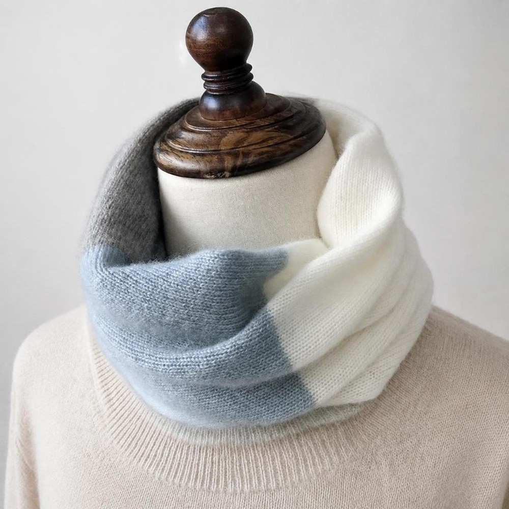 Soft Splicing Color Infinity S - Infinity Scarf Knit 评论和价格