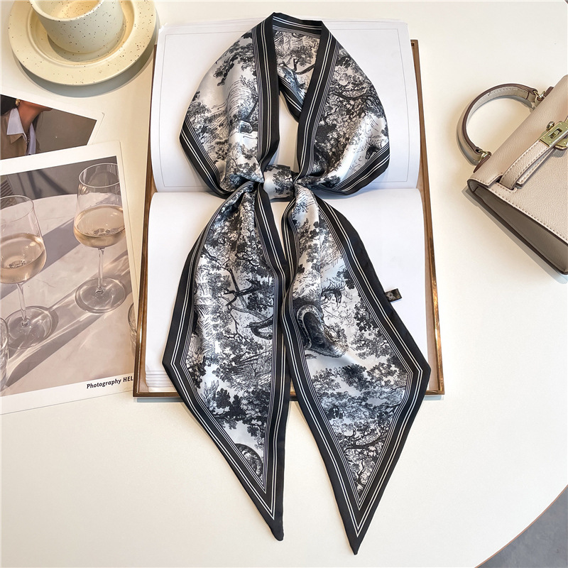 Luxury Long Neckerchief Skinny - Head Wrap Turban 评论和价格