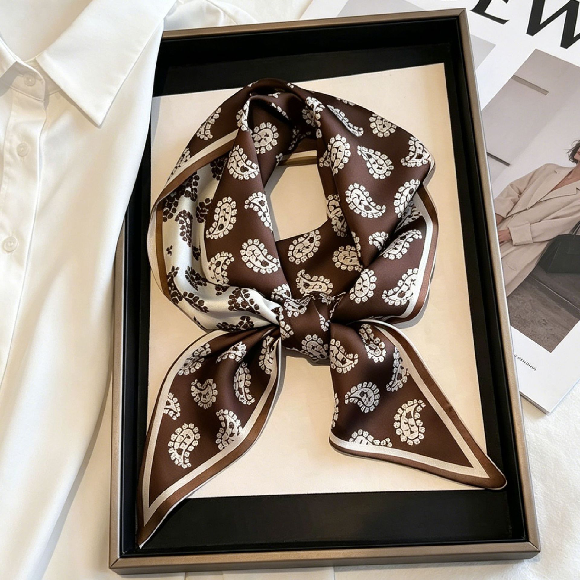 Luxury Long Neckerchief Skinny - Head Wrap Turban 评论和价格