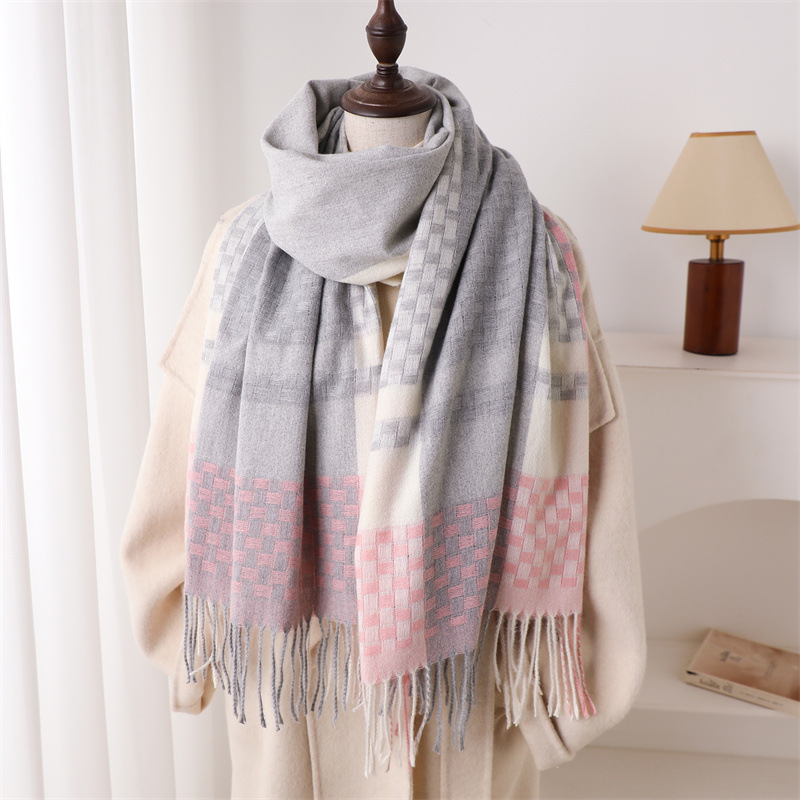 Luxury Brand Cashmere Women Pl - Woven Scarf Blanket 评论和价格