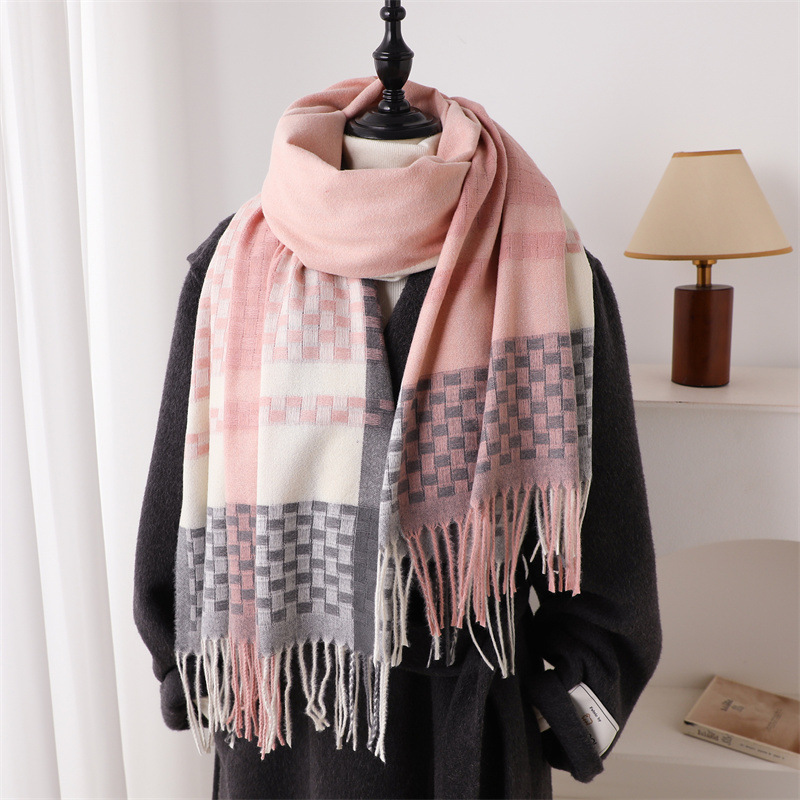 Luxury Brand Cashmere Women Pl - Woven Scarf Blanket 评论和价格