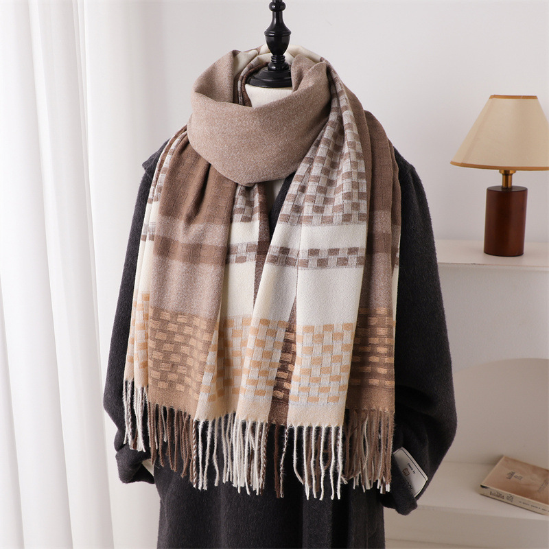Luxury Brand Cashmere Women Pl - Woven Scarf Blanket 评论和价格