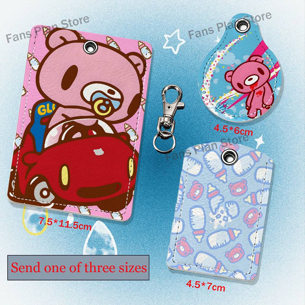 Cartoon G-Gloomy Bear Leather  - Lanyard Badge Holder 评论和价格