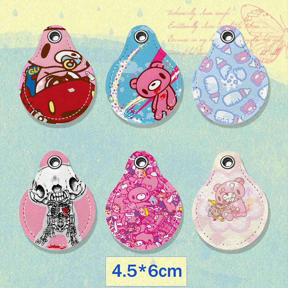 Cartoon G-Gloomy Bear Leather  - Lanyard Badge Holder 评论和价格