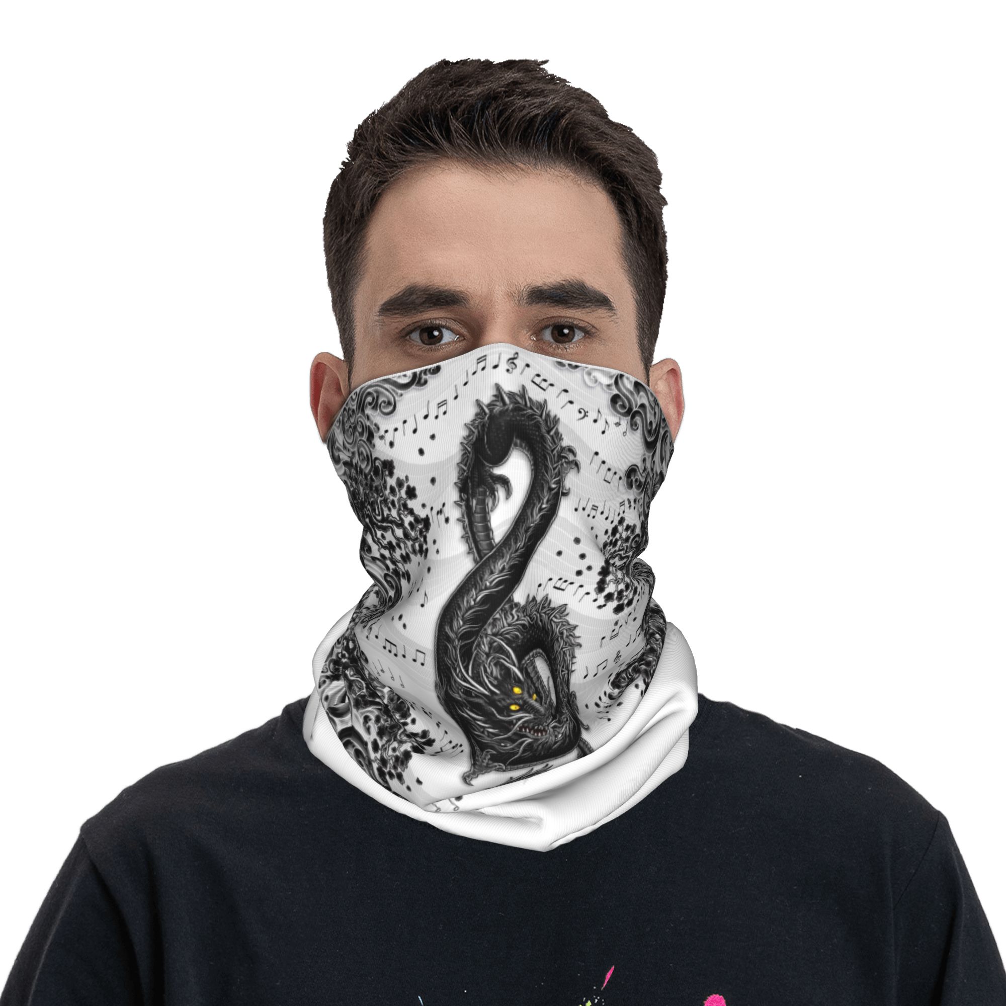 Custom Treble Clef Music Drago - Neck Warmer Tube 评论和价格